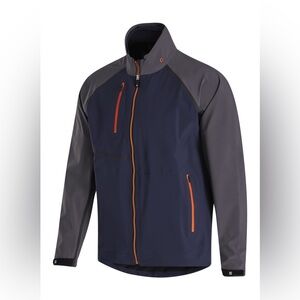 FootJoy DryJoys Select Rain Jacket XL Waterproof Golf Full Zip Grey Navy